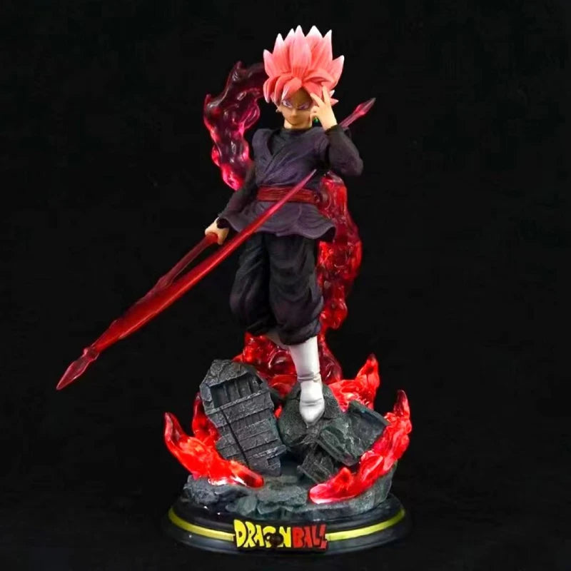 28CM Dragon Ball Z Zamasu Figure Black Goku PVC Action Figures GK Statue with Light Base Collection Model Toys for Children Gift 28CM Dragon Ball Z Zamasu Figure Black Goku PVC Action Figures GK Statue with Light Base Collection Model Toys for Children Gift